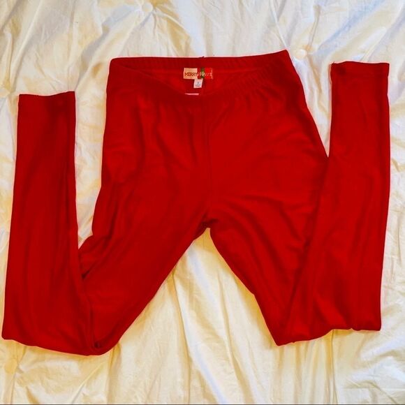 Red leggings size small, Christmas “Merry Wear”Collection - Picture 4 of 9